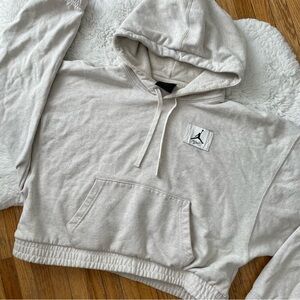 Jordan Cream Hoodie with Iconic Logo